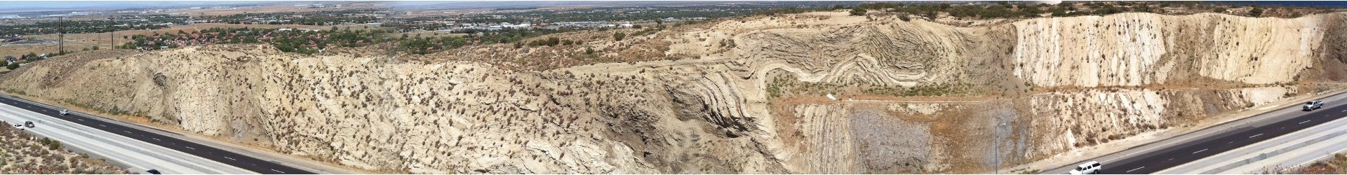 Roadcut of the San Andreas Fault