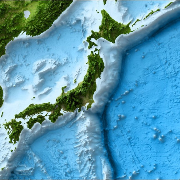 Map of Japan Trench