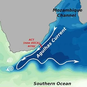 Map of Agulhas Current
