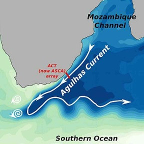 Map of Agulhas Current