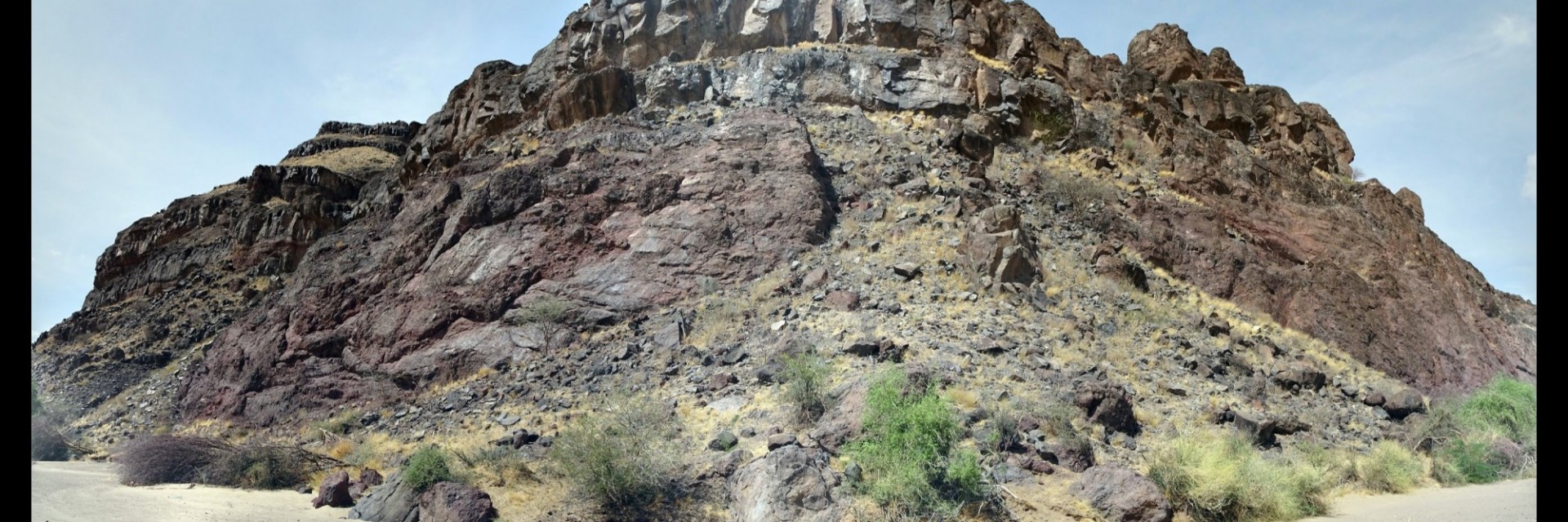 A mound of basalt